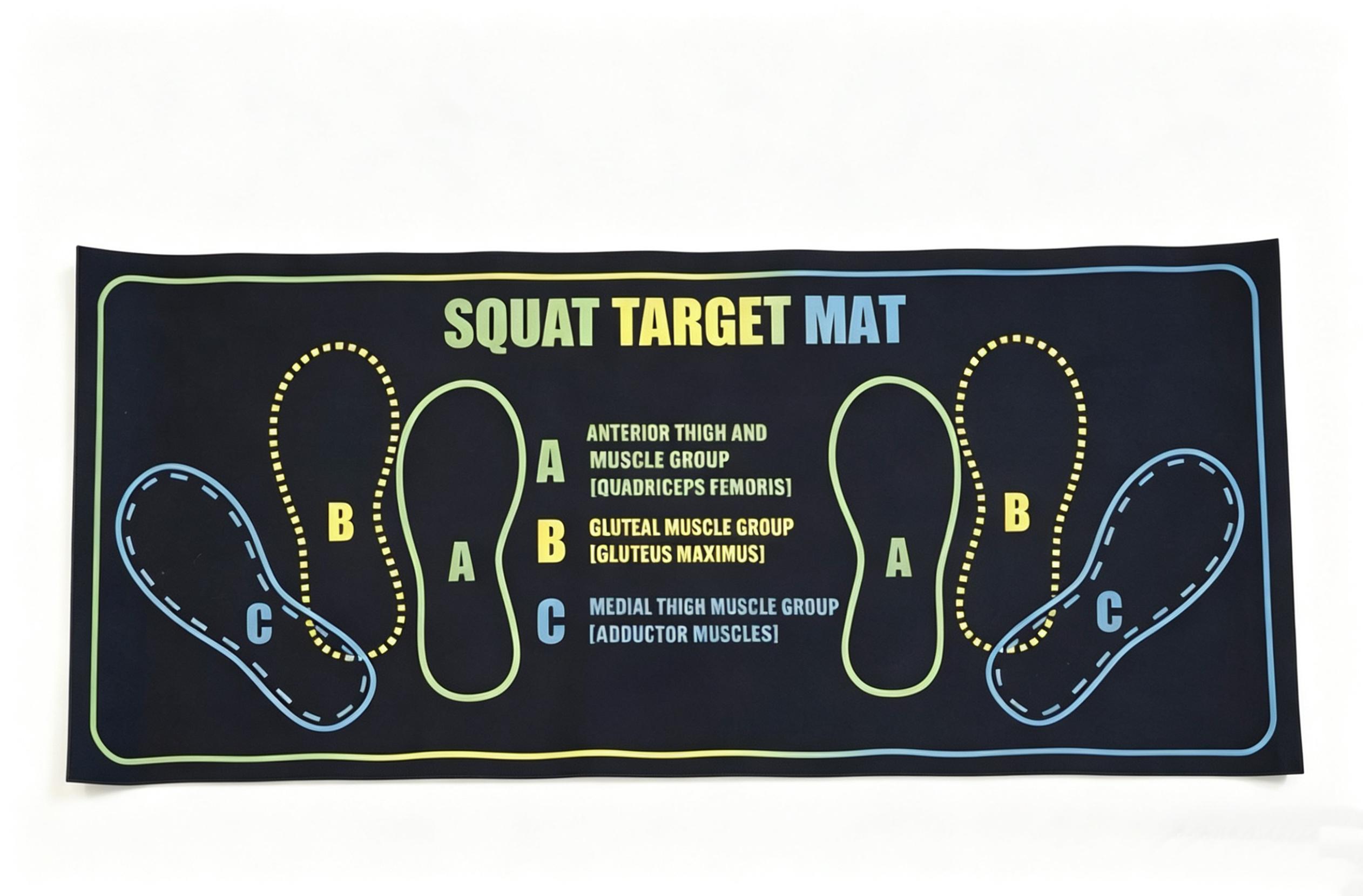Pilates Squat Guide  with ft Position Markers, Professional Lightweight Non-Slip Training  for Home Gym, Travel high jump mat anti-slip fitness workout accessory