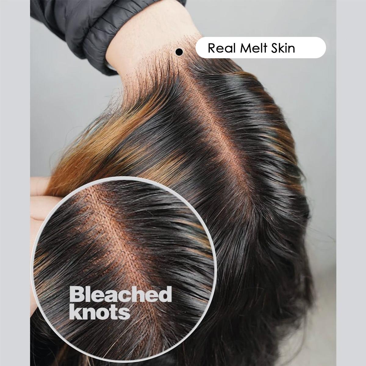 Pizazz hair 1B/27 Highlight Glueless HD Lace Front Wigs 8x5 Wear Go Glueless Transparent Lace Human Hair Wigs for Women