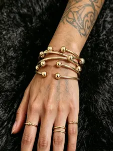 5pcs Retro Boho Thick Bangles, 10mm Silver Color Handmade Stackable Bangles for Women, Jewelry Gifts, Trendy bangles for Party & Daily Wear, Boho Style Bracelet