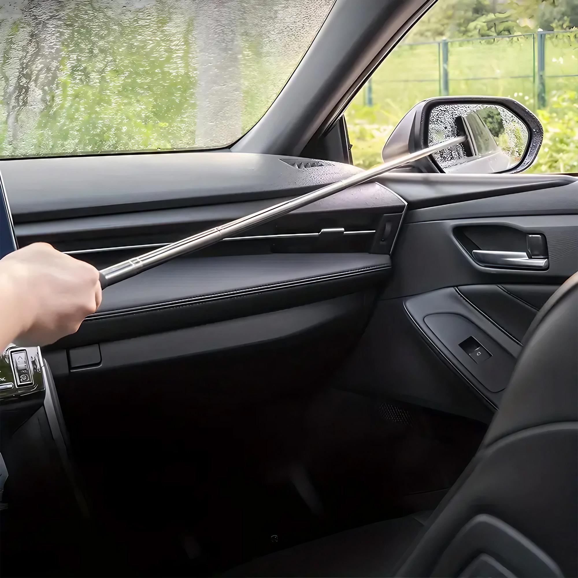 Manual Windshield Cleaning Wiper Portable Telescopic Car Glass Scraper Anti-Fog Water Remover Anti-Slip Emergency Driving Window Tool