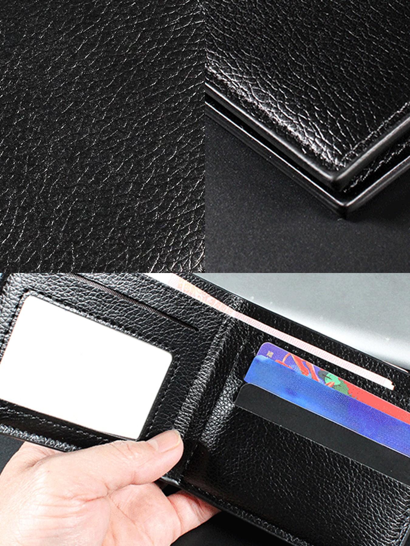 Minimalist 'nope Not Today' Neutral Fold Wallet, PU Leather Casual Card Holder, Unisex Daily Commute Portable Wallet