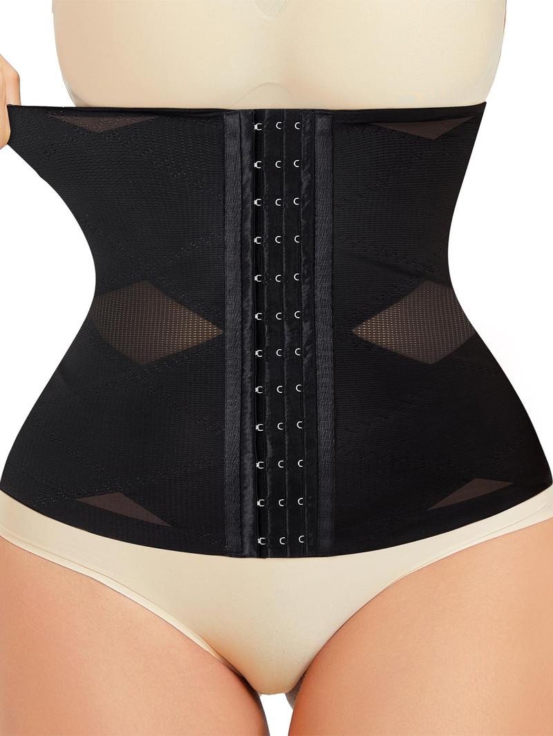 Women's Mesh Waist Cincher Belt Shapewear, Breathable High Elasticity Abdominal Binder, Casual Invisible Buttoned Belly Band for All Seasons