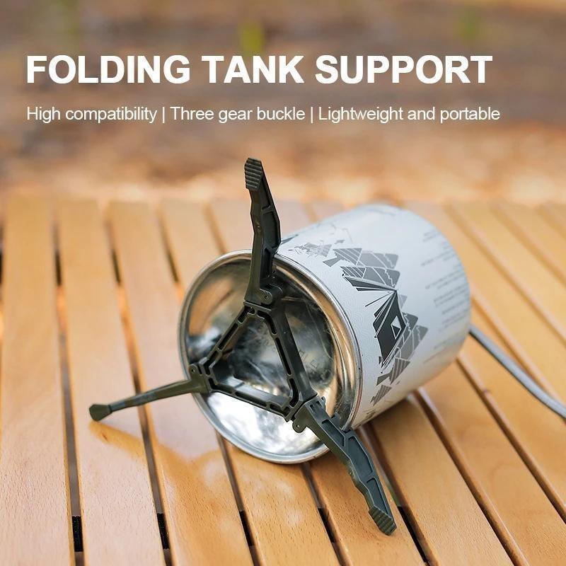 1pc Foldable Gas Tank Bracket, Outdoor Stove Gas Tank Holder Tripod Stand, Outdoor Camping Cooking Supplies