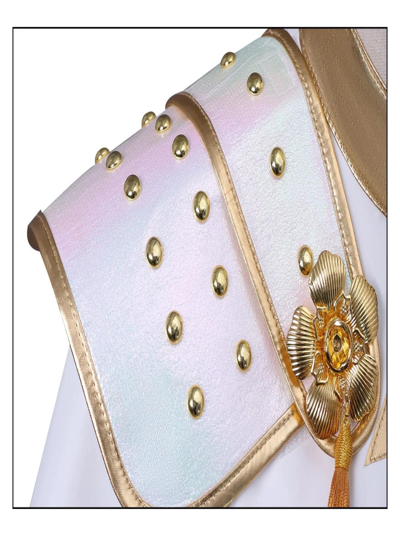 Kpop Demon Hunter Zoey Cosplay Costume Wig Huntrix Zoey White Suit Korean Wave Superstar Idol Performance Set Halloween Carnival