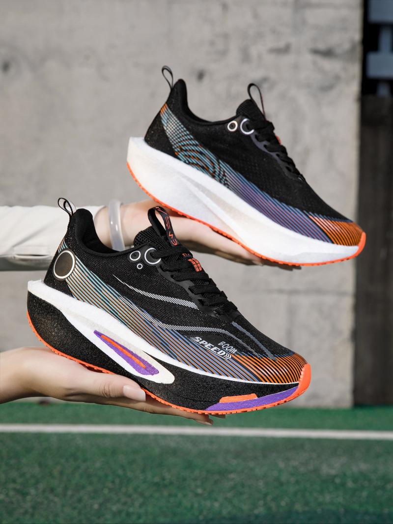 Unisex Colorblock Running Shoes, Athletic Running Shoes, Carbon Board Cushioning, Multiple Colors Available, Lightweight Design, Ideal for Runners