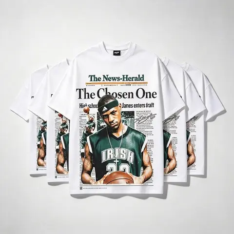 Premium 5Pack soft washed cotton unisex oversized short sleeve tee with vintage 2002 Lebron James The Chosen One graphic classic basketball streetwear ideal fan gift for adult men women daily casual outdoor wear