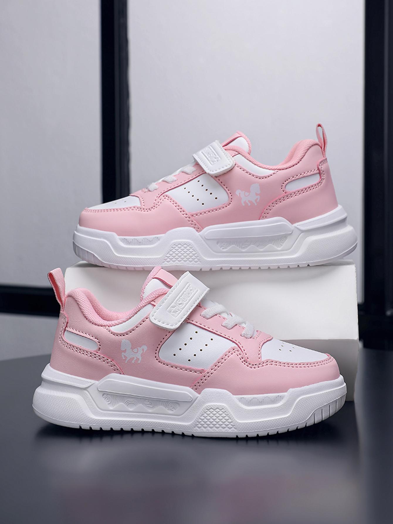 Fashionable Adjustable Low-Top Sneakers, Comfortable Lightweight Sports Shoes for Kids, PU Leather School Running Shoes, Trendy Trainers