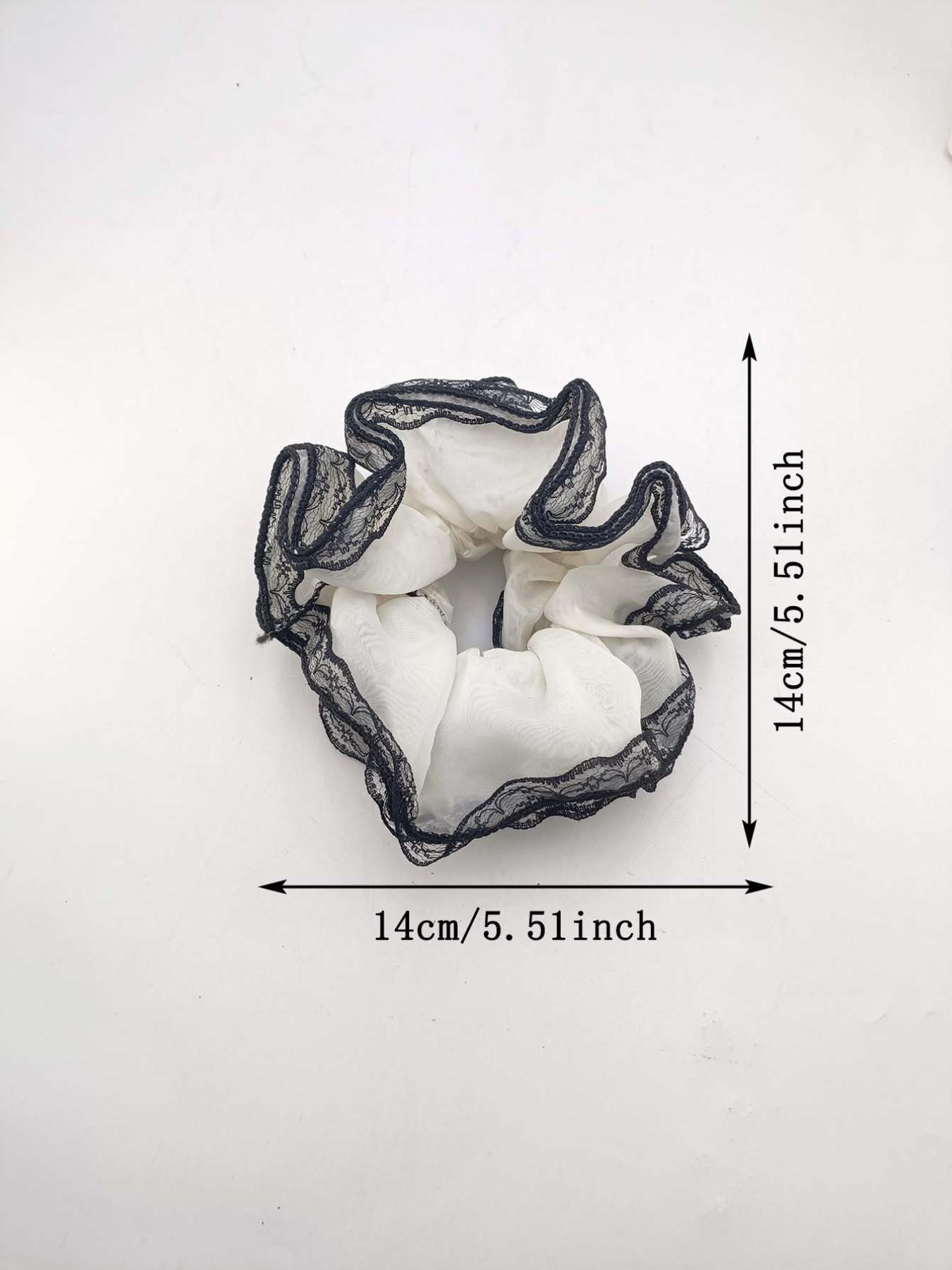 1PC Elegant Lace Edged Mesh Hair Tie, Double Layered Design, Perfect for Dates, Parties, and Events, Sexy and Chic Accessory