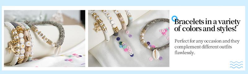 Clay Beads 9000 pcs Bracelet Making Kit with Heishi Disc Beads, 2 Boxes, Charms, and Creative Designs Craft Gift for Jewellery Making Beaded Jewelry Beading Accessories bracelet making kit