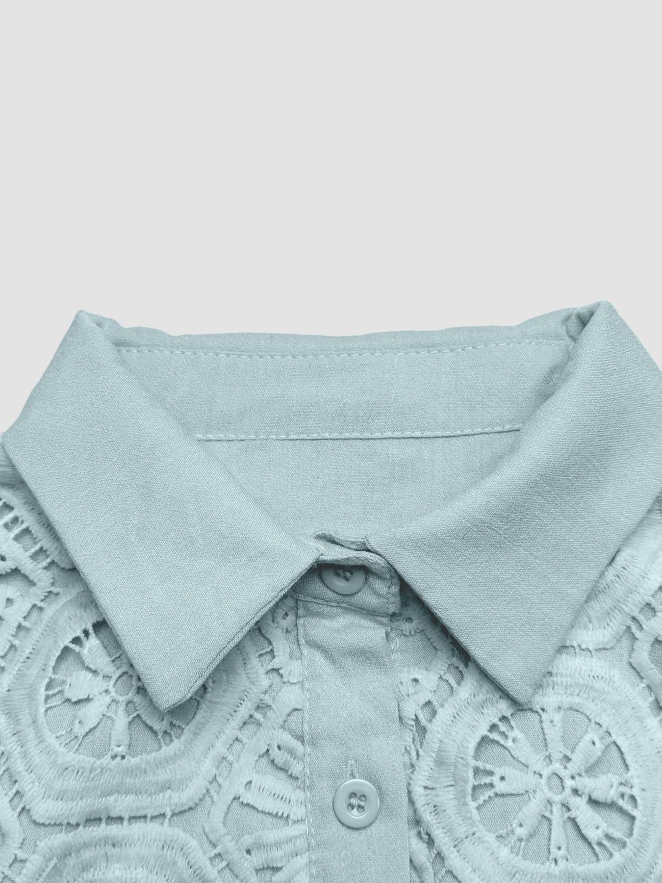 Women's Casual Two-Piece Set, Hollow-Out Top and Loose-Fit Pants, Plain Color Comfortable Breathable Woven Outfit for Daily Wear, Spring and Fall Fashion Women's Casual Two-Piece Set, Hollow-Out Top and Loose-Fit Pants, Plain Color Comfortable Breathable Woven Outfit for Daily Wear, Spring and Fall Fashion