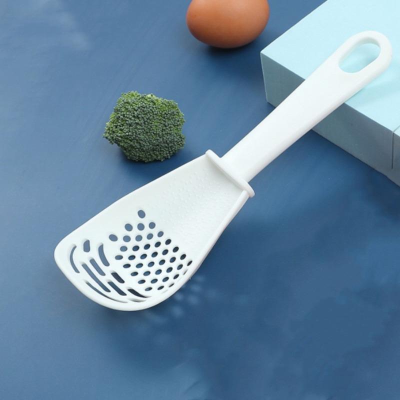 1pc Kitchen Multi-function Grinding Spoon Mashing, Draining Colander and Grinding Ginger and Garlic Spoon - Perfect Kitchen Accessories!