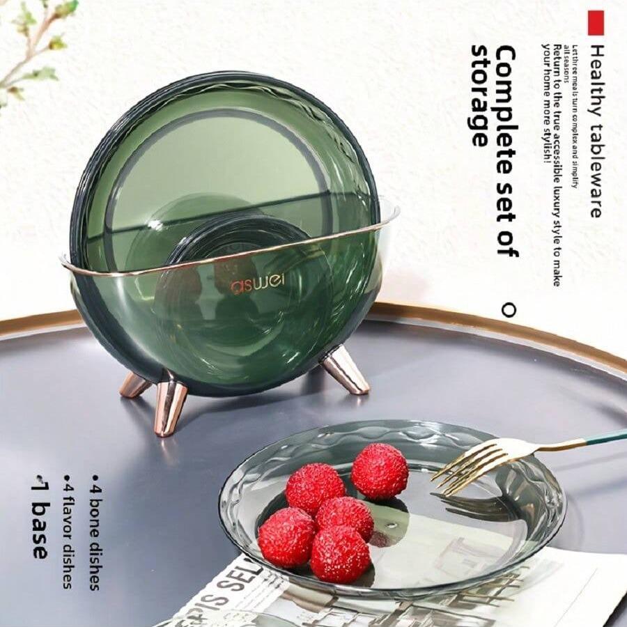 9-Piece Reusable Dessert Plates, Washable Sweet Treats Dishes, Multi-Functional Snack Trays, Creative Candy Bowls, Fruit Platters, Kitchen Essentials