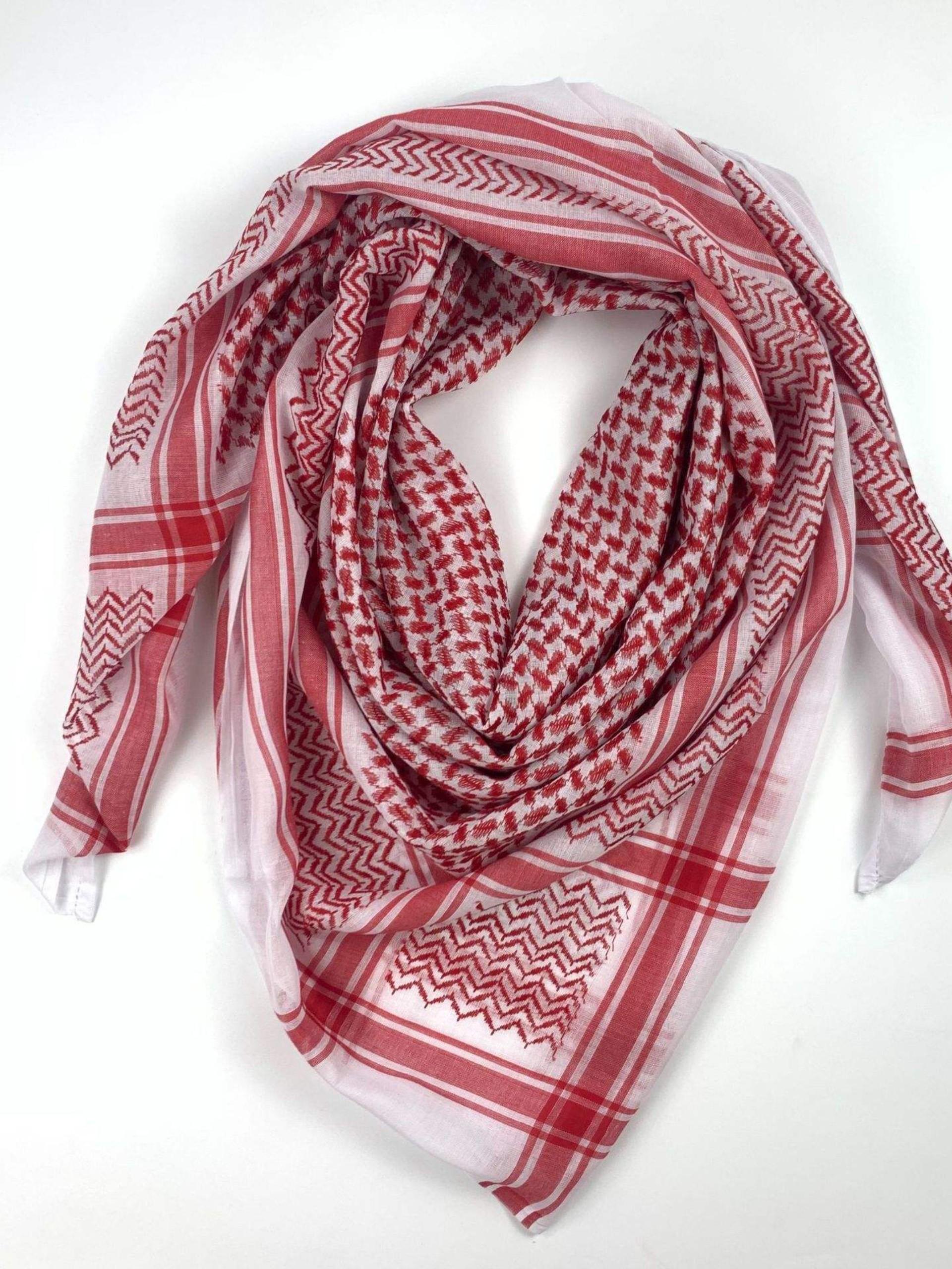 Shemagh Arab Headscarf, Loose-Fit All-Over Print Men's Scarf, Windproof Dubai Arabic Headwrap, Fashion Accessory Muslim Headscarf 55 Inches