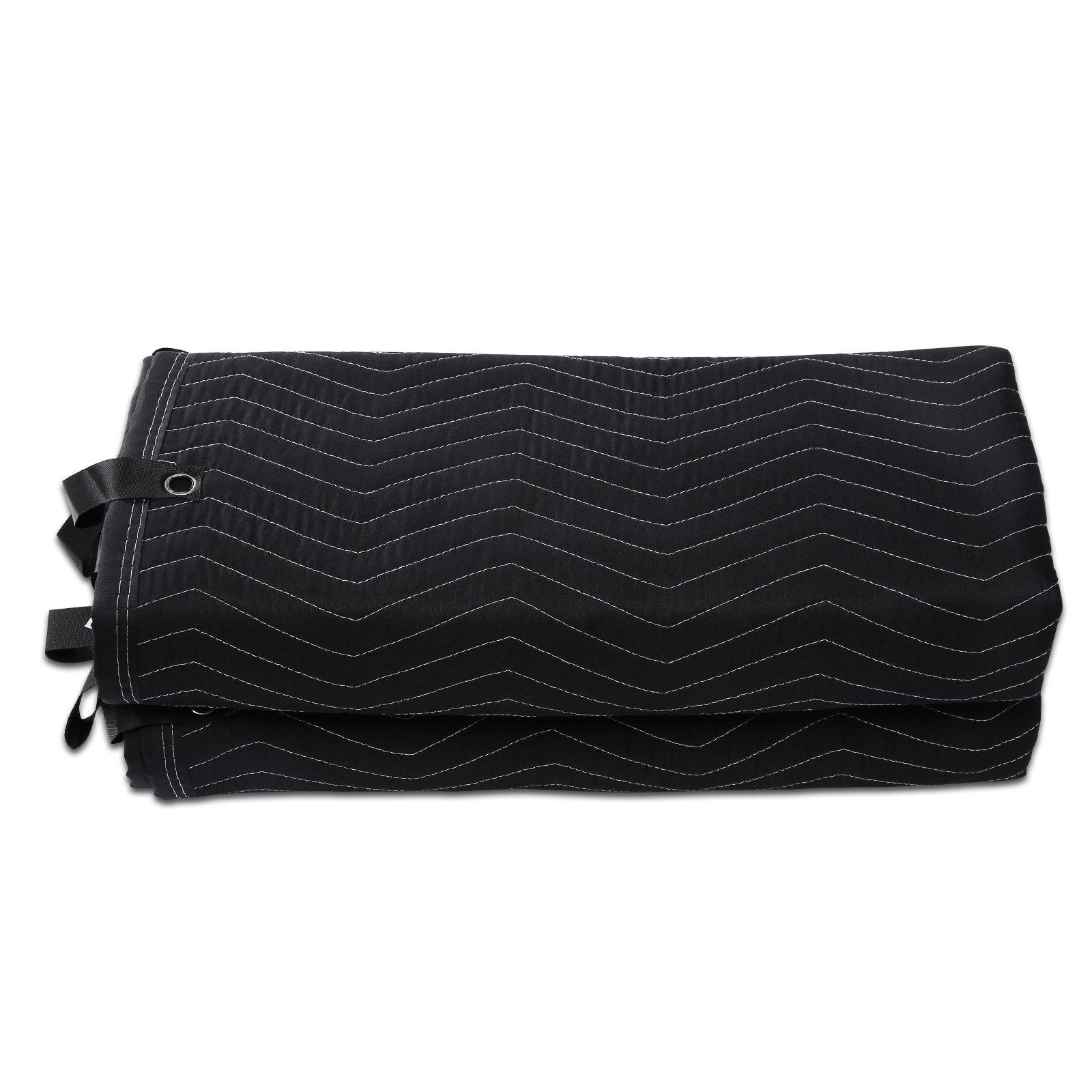 VEVOR Sound Dampening Blanket, 96" x 80", Extra Large Studio Grommeted Soundproof Blanket with Grommets, Light Blocker for Door Acoustic Noise Blocking Blanket Studio Sound Absorption Sheet, Black
