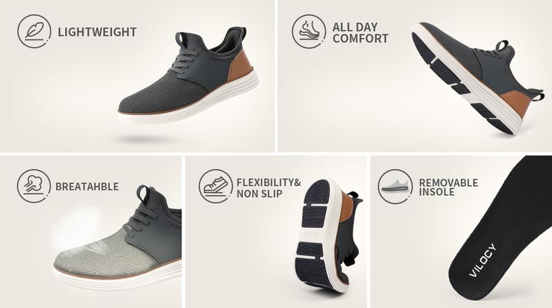 Men's Slip-On Wide Casual Sneakers Cushioned Business Oxfords Lightweight Breathable Dress Shoes for Work & Casual Wear Anti-Slip Walking Shoes Multiple Colors Men's Slip-On Wide Casual Sneakers Cushioned Business Oxfords Lightweight Breathable Dress Shoes for Work & Casual Wear Anti-Slip Walking Shoes Multiple Colors