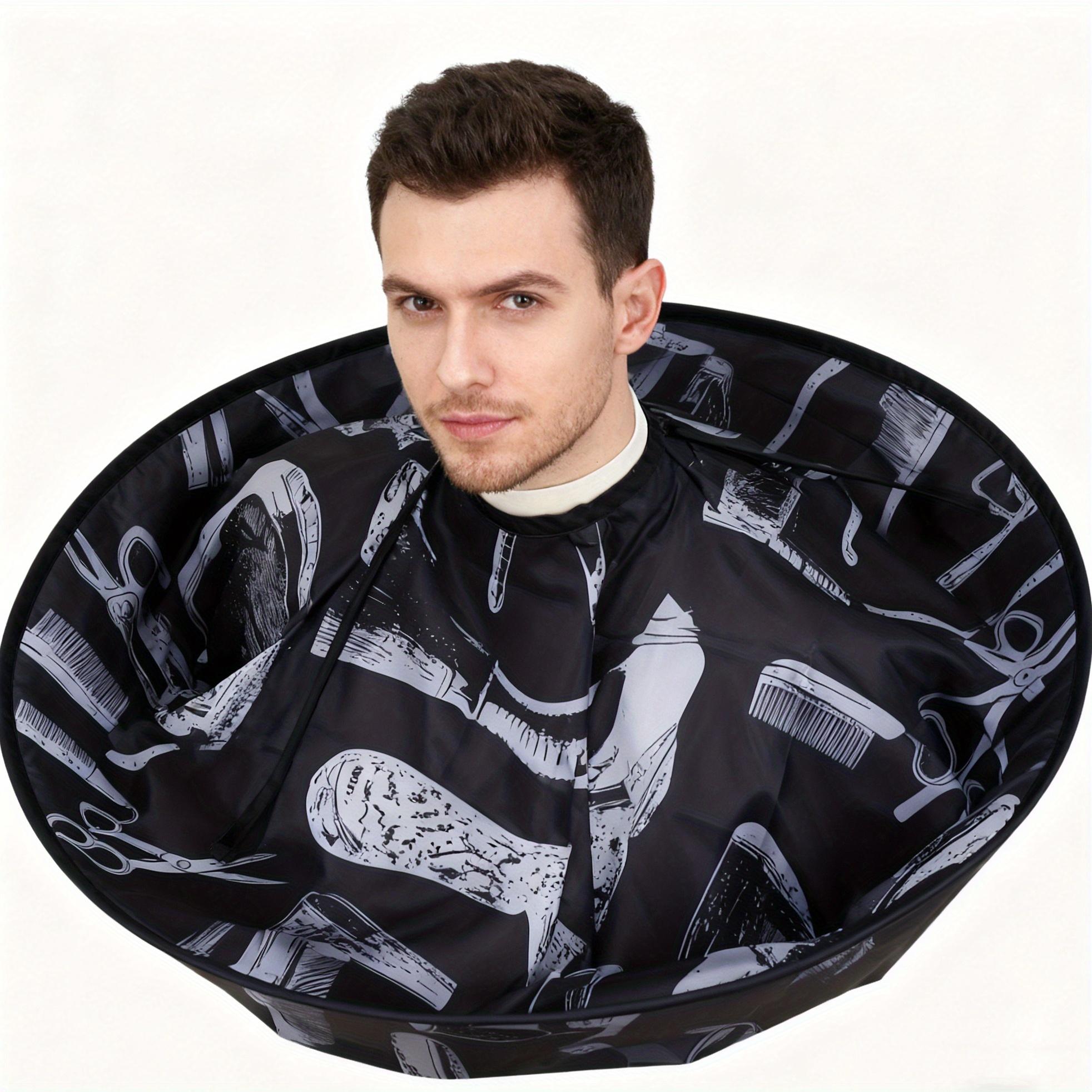 Adjustable Haircut Cape Shawl, Printed Foldable Barber Cap, Suitable for Adults, Home Salon, Barbershop Use