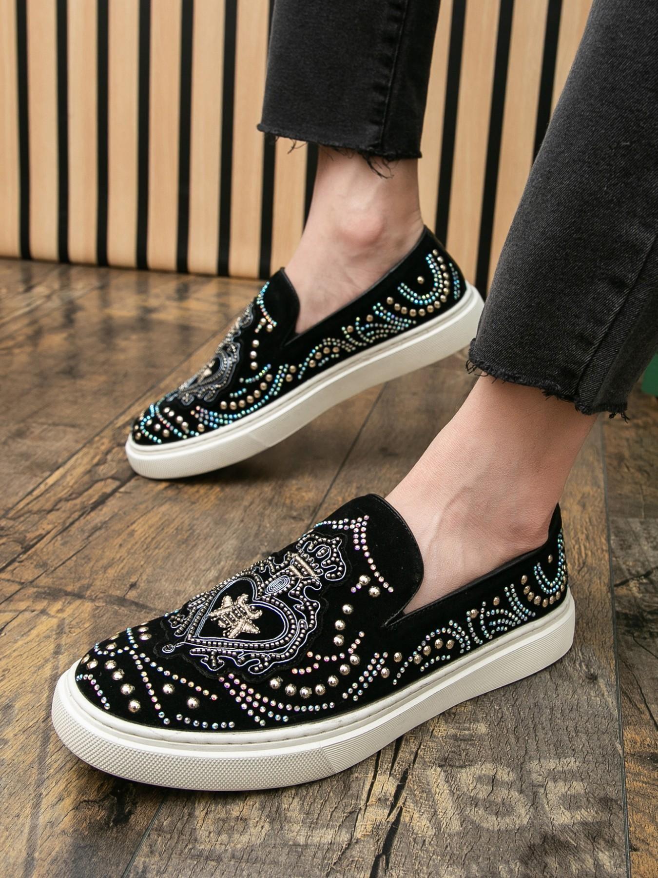 Men's Fashion Trendy Shoes, High-Quality Animal Pattern Decor, Daily Wear, Business Casual, Night Club, Driving, Slip-On Loafers