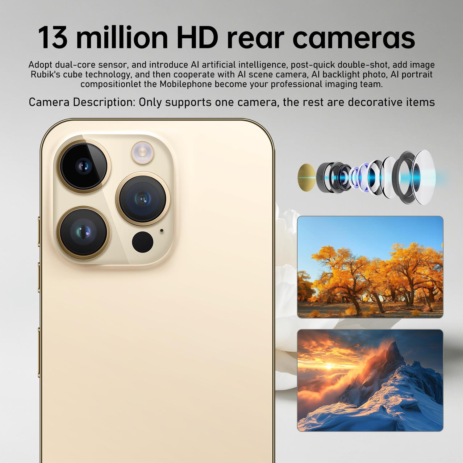 Astarry 16 Pro Max Smartphone, 4g Dual Sim, 6.56-Inch Display, 3gb+64GB RAM, 5+13mp Camera, 4100mah Battery, Android System, Ideal Gift