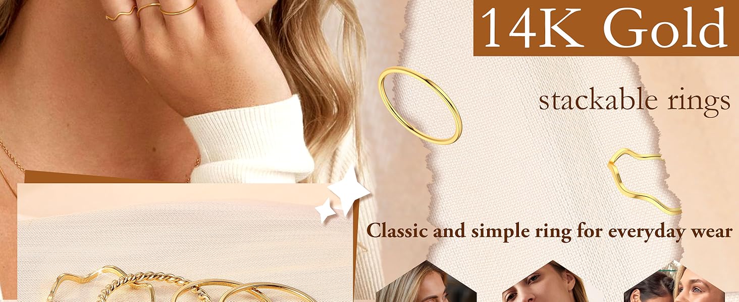 7 Pcs 1MM Stainless Steel Rings for Women Men Fashion Simple Plain Knuckle Stacking Midi Thumb Dainty Thin Stackable Statement Band Rings Set Size 5-11 Silver Gold Tone