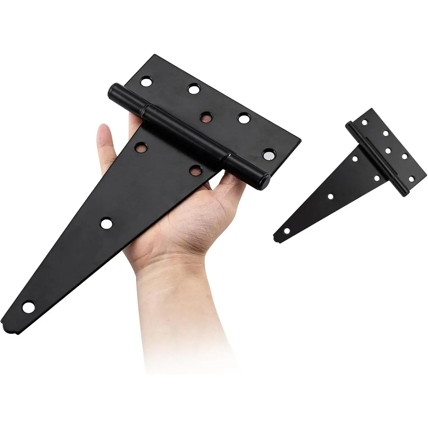 6" Heavy Duty Gate Hinges, 2 Pack T Strap Hinges