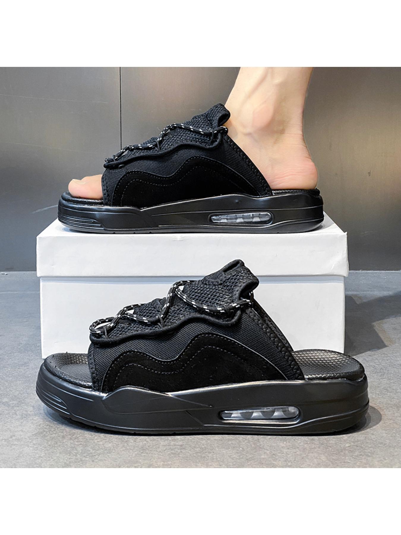 Summer thickened sandwich bottom slippers, fabric breathable sandals, fashion slippers men 's slippers