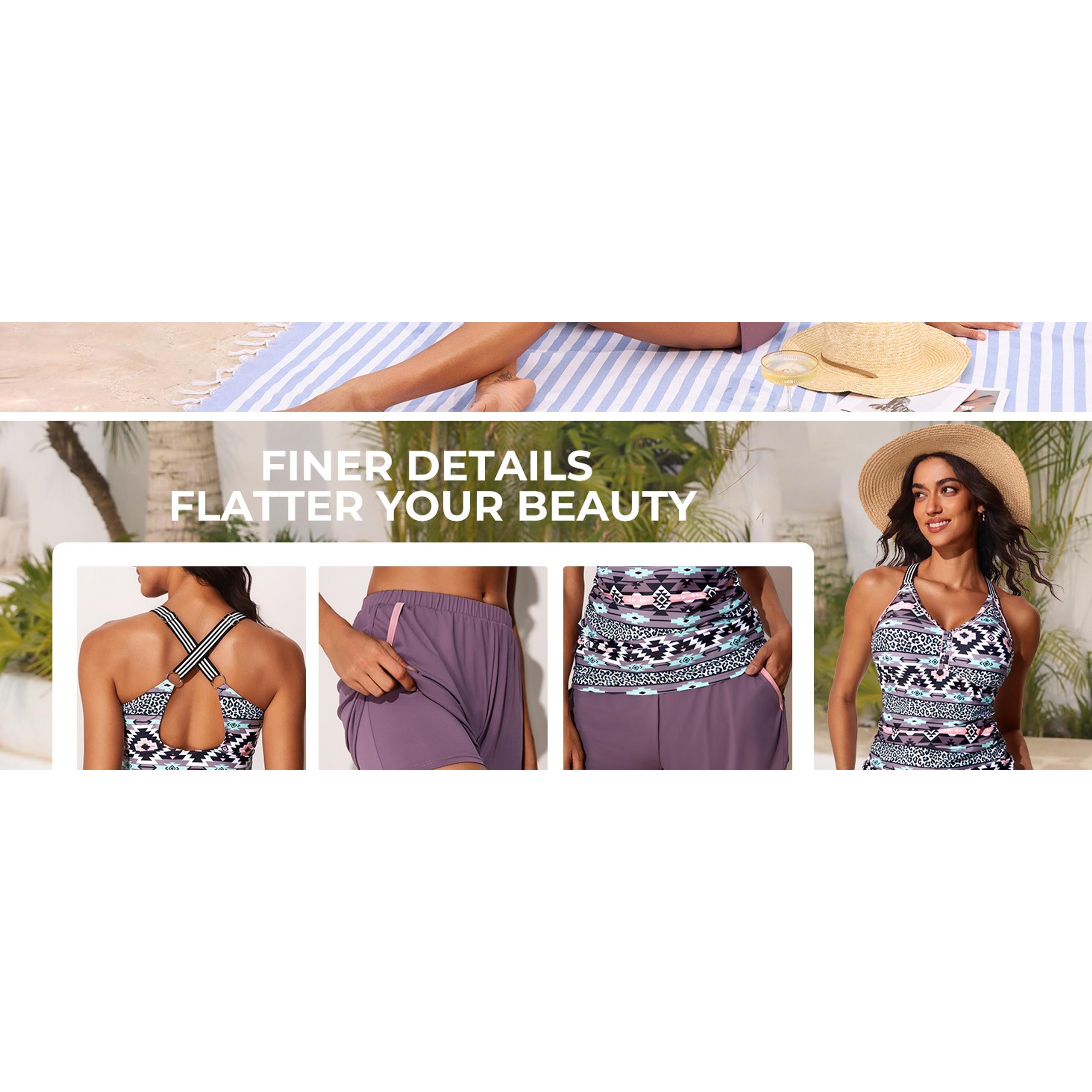 Modest Tankini Swimsuits for Women 2026 Tummy Control Two Piece