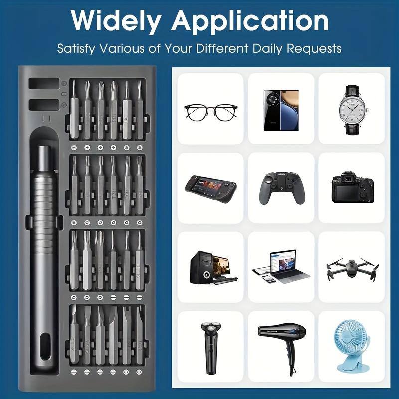 24-In-1 Multi-Functional Precision Screwdriver Set, Stainless Steel, Complete Tool Bit Removal, Compact Carrying Case, Professional Toolkit, Replaceable Screwdriver Bits, Multipurpose Switchable Screwdriver