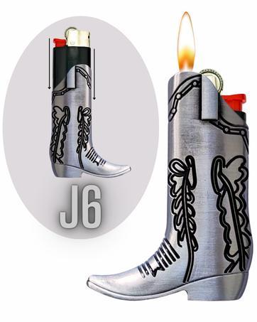 Cowboy Boot Lighter Case. Cow Boy Boot Lighter Holder Sleeve for J5 and J6 BIC Lighters. | Lighters NOT Included