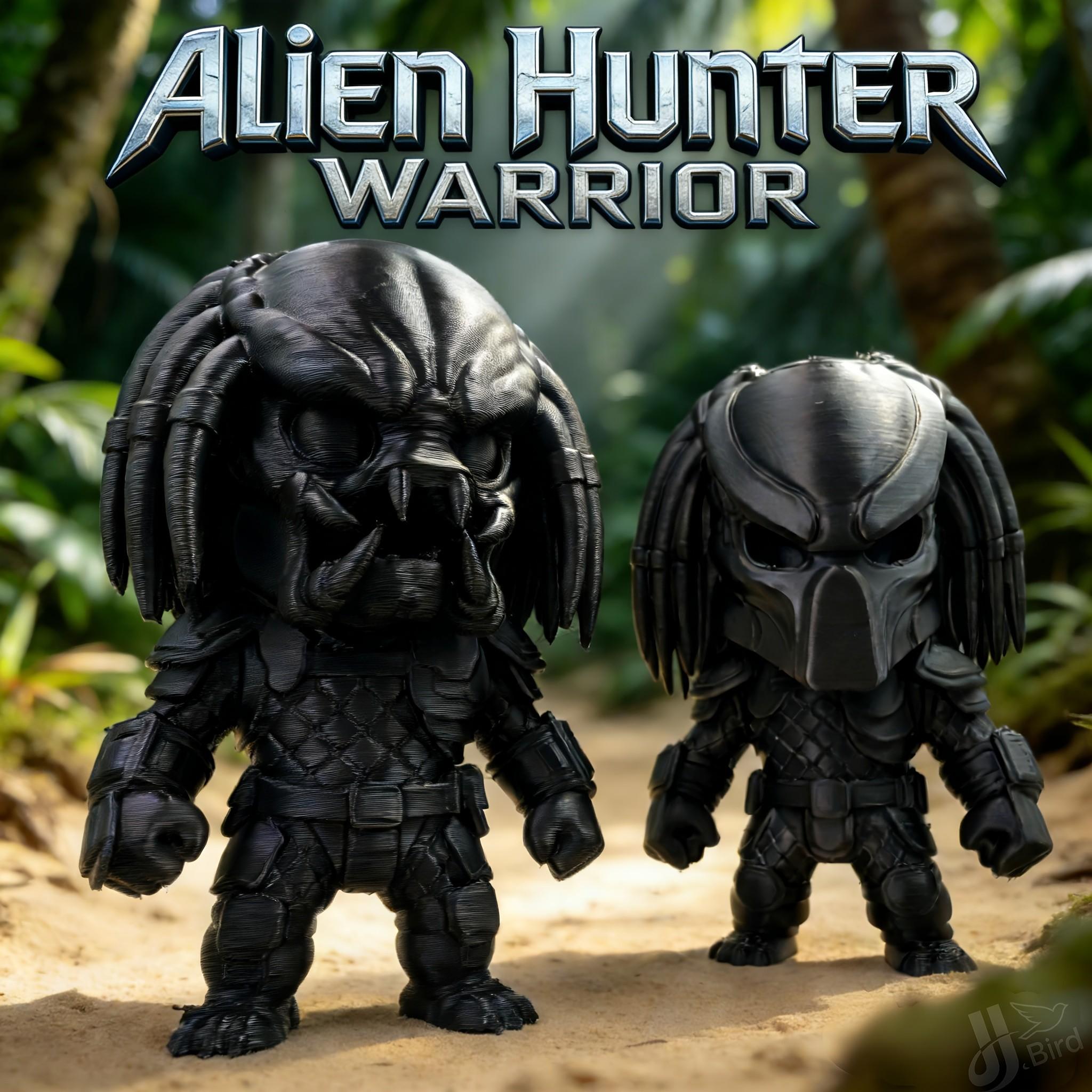 Alien Hunter Warrior Figurine, Gothic Style Collectible Hand Model, Home Bookshelf Desktop Decoration, Creative Art Display