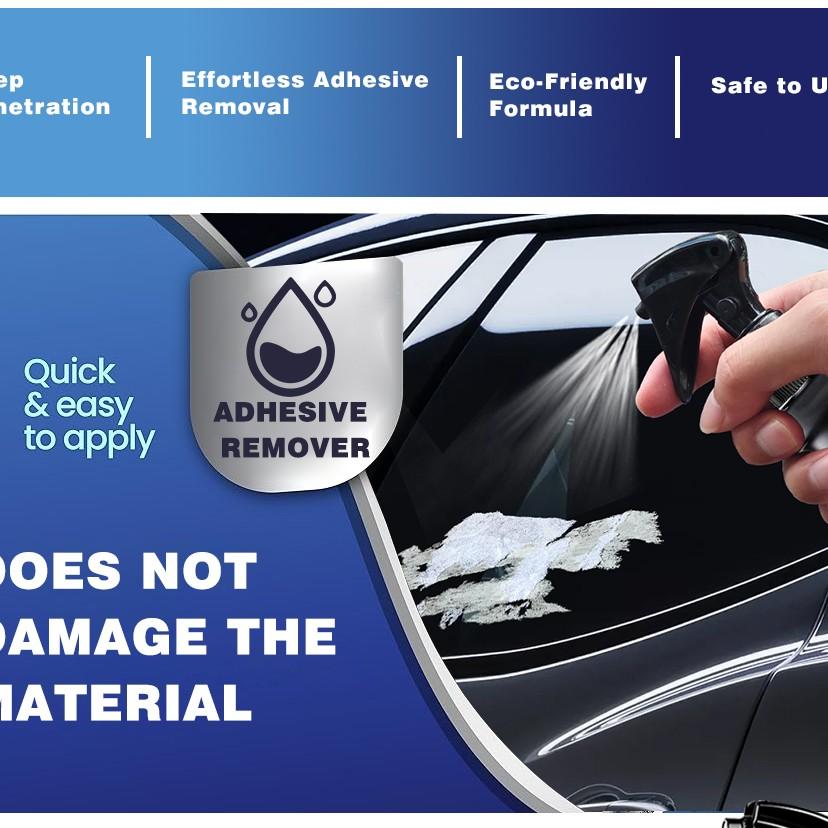 Jstree Car Adhesive Remover, Strong Adhesive Remover for Tape & Double-Sided Tape, Residue Cleaner, Home Glass Adhesive Removal, 150ML