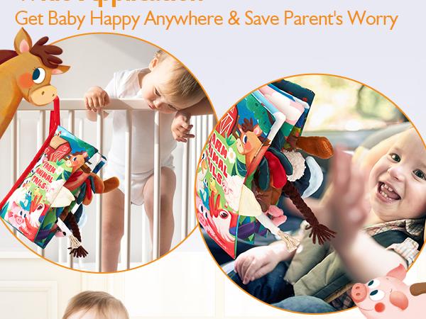 Hahaland Farm Animals Sensory Toy – Tummy Time Touch & Feel Baby Gift for Boys & Girls, Early Learning & Education Infant Toy Duck