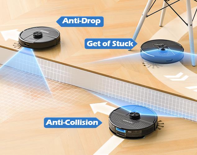 Lubluelu SL68 Plus Smart Robot Vacuum and Mop with Auto-Empty Dock, 5500Pa Strong Suction, 60-Day Large Dustbin, LiDAR Navigation, Alexa & App Control – for Pet Hair, Floors & Carpets