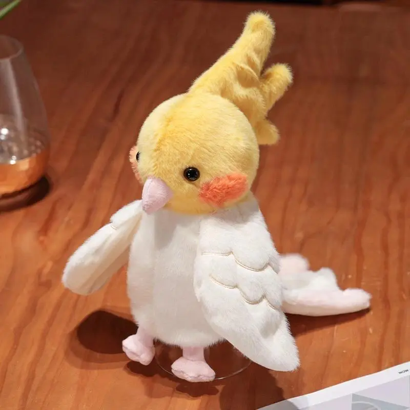 20cm Cute Bird Plush Toys Parrot Cosplay Plush Doll Educational Baby Toys Kawaii Cockatiel/Budgerigar/Monk Parakeet Hand Puppet