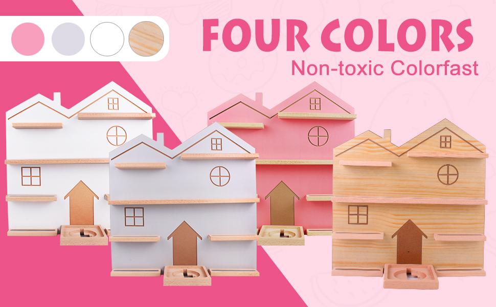 Large Tonie Shelf - Display & Store All Characters & Accessories, Magnetic Wall Holder (Pink)