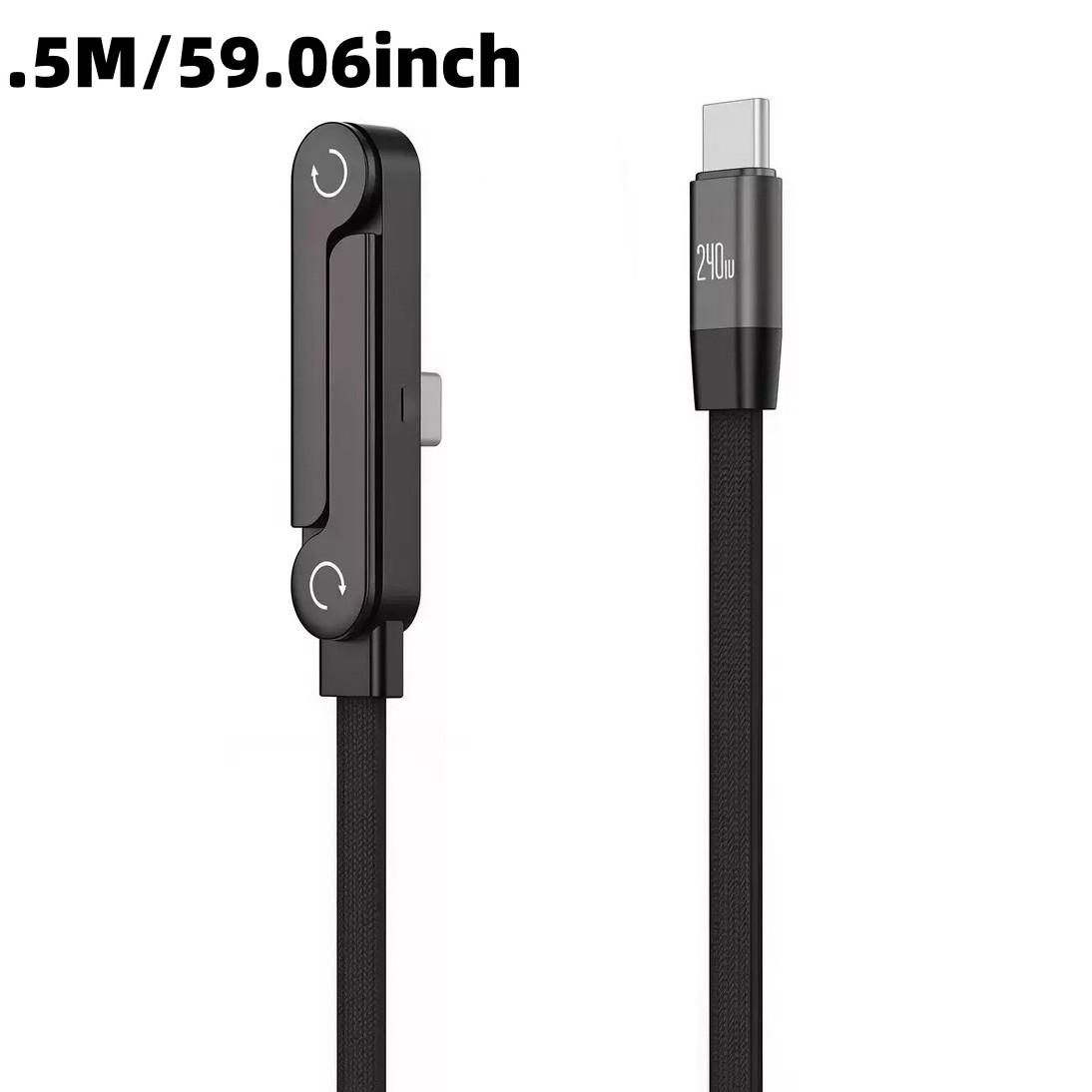 3-Pack 240W Fast-Charging Charging Cables, Phone Stand Included, 90° Bent Connector, 360° Rotatable, Braided 1.5m Cable, Compatible with iPhone 17, 16 and 15