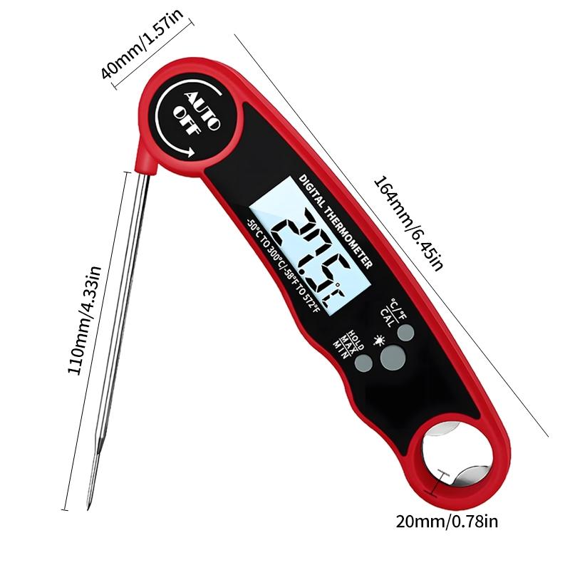 Digital Meat Thermometer, 1 Count Waterproof Food Thermometer, Instant Read Kitchen Thermometer for Dining Room Barbecue Home, Digital Cooking Thermometer