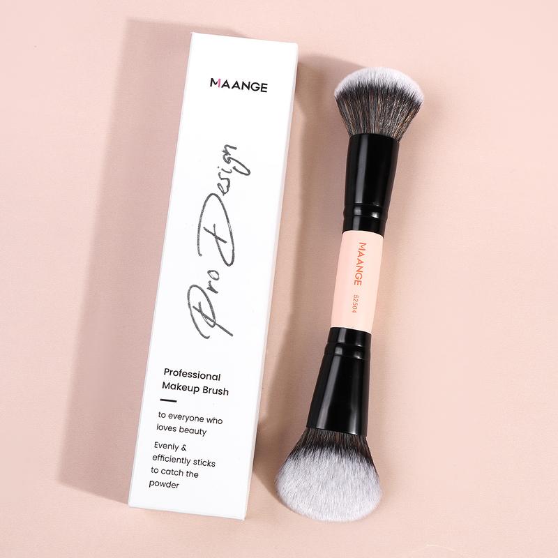 MAANGE 1pc Professional Double-Ended Makeup Brush, Sloping Foundation Brush Round Head Brush Powder Brush Concealer Brush for Blending Liquid Powder, Concealer Cream Cosmetics Blush Brush, Multifunctional Makeup Brush Gift for Women, Cosmetic Brushes