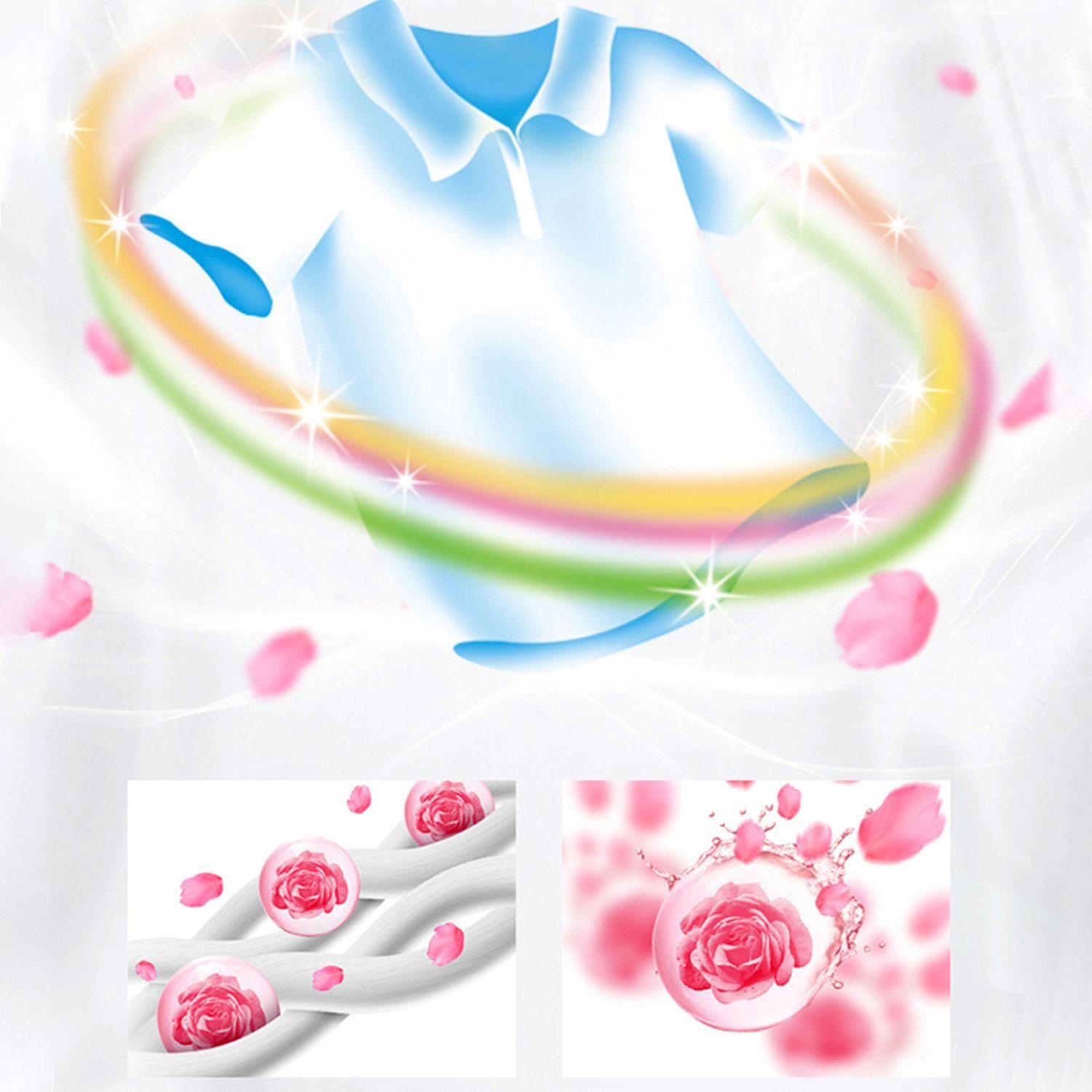 100pcs Laundry Scent Beads, Long-Lasting Fragrance Softener, Odor Eliminator, Color Protection, Fabric Freshener Granules, Home Use