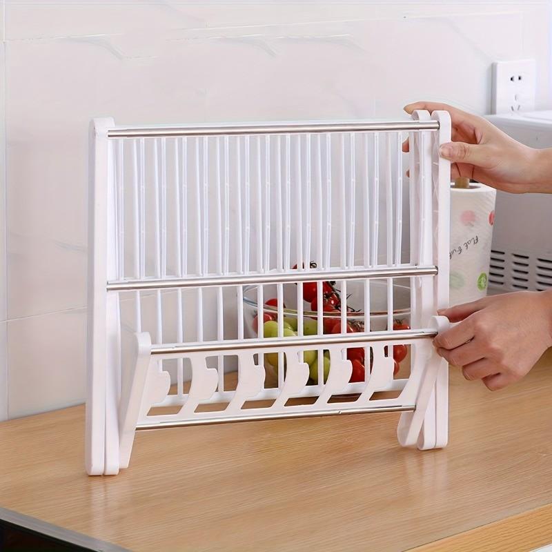 Multifunctional Bowl Dish Rack, Options, Kitchen Counter Dedicated, PP Material, Foldable Space Saver, Durable Storage Holder