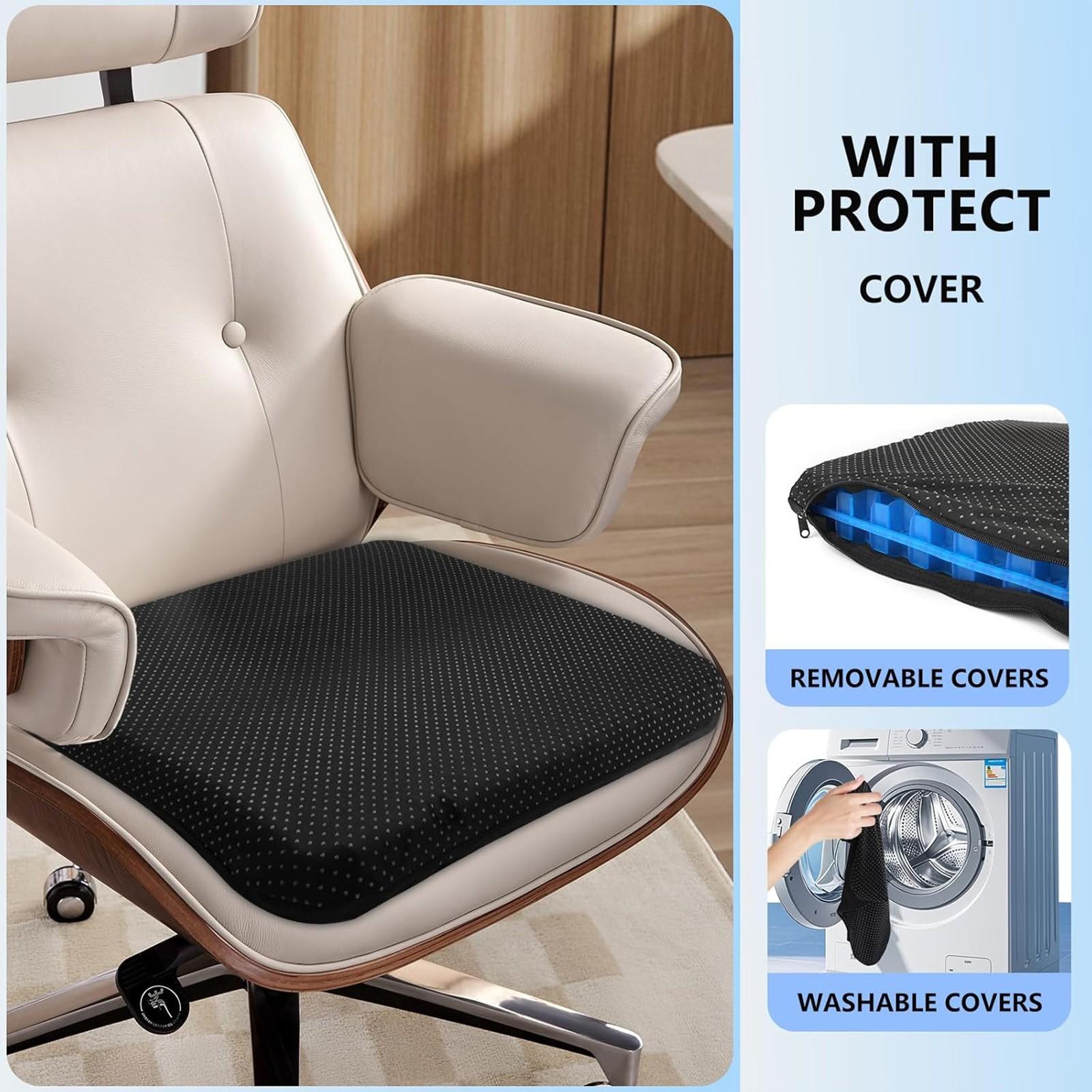 Double-layered honeycomb gel seat cushion is highly elastic, easy to carry, foldable, and detachable. It enhances airflow, keeping the bottom cool, and is suitable for those who sit for long periods in the office or car. It's also an excellent gift