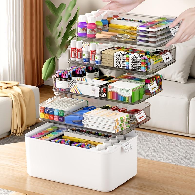 Multifunctional plastic sewing craft tool box, put away tools, suitable for medicine box storage, hair accessories, art supplies craft box, medicine box storage container with handle, cosmetics, tool box, perfect for home storage