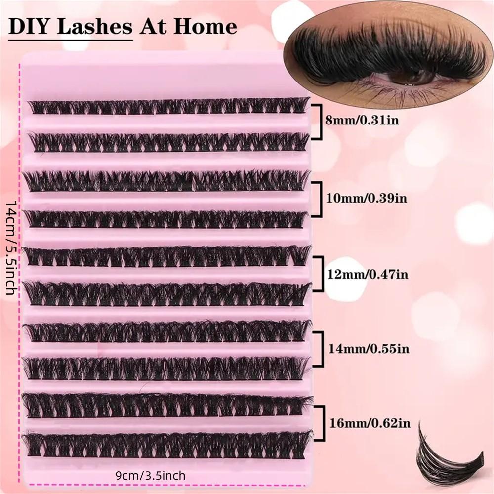 Single Cluster Eyelash Tray, Ultra-Thin Lightweight Soft Reusable, Natural Fine Transparent Root Design, Pre-Made Extension for Beginners
