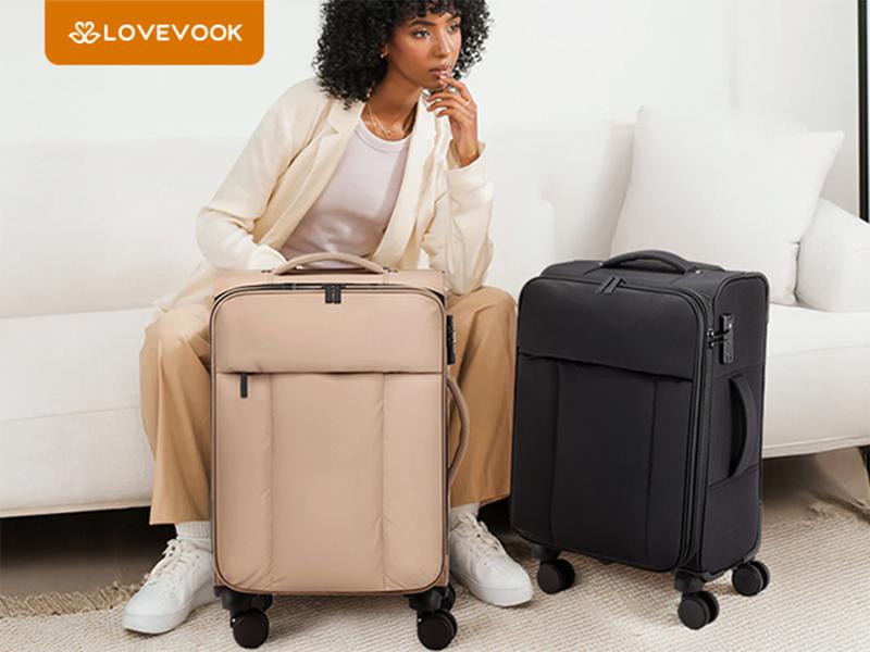 LOVEVOOK Puffer Carry On Luggage 22x14x9 Airline Approved,20 Inch Softside Suitcases with 360° Wheels *4, Lightweight Spinner Carry on Suitcase with TSA Lock,Soft Water-Resistant Large Capacity Luggage for Travel