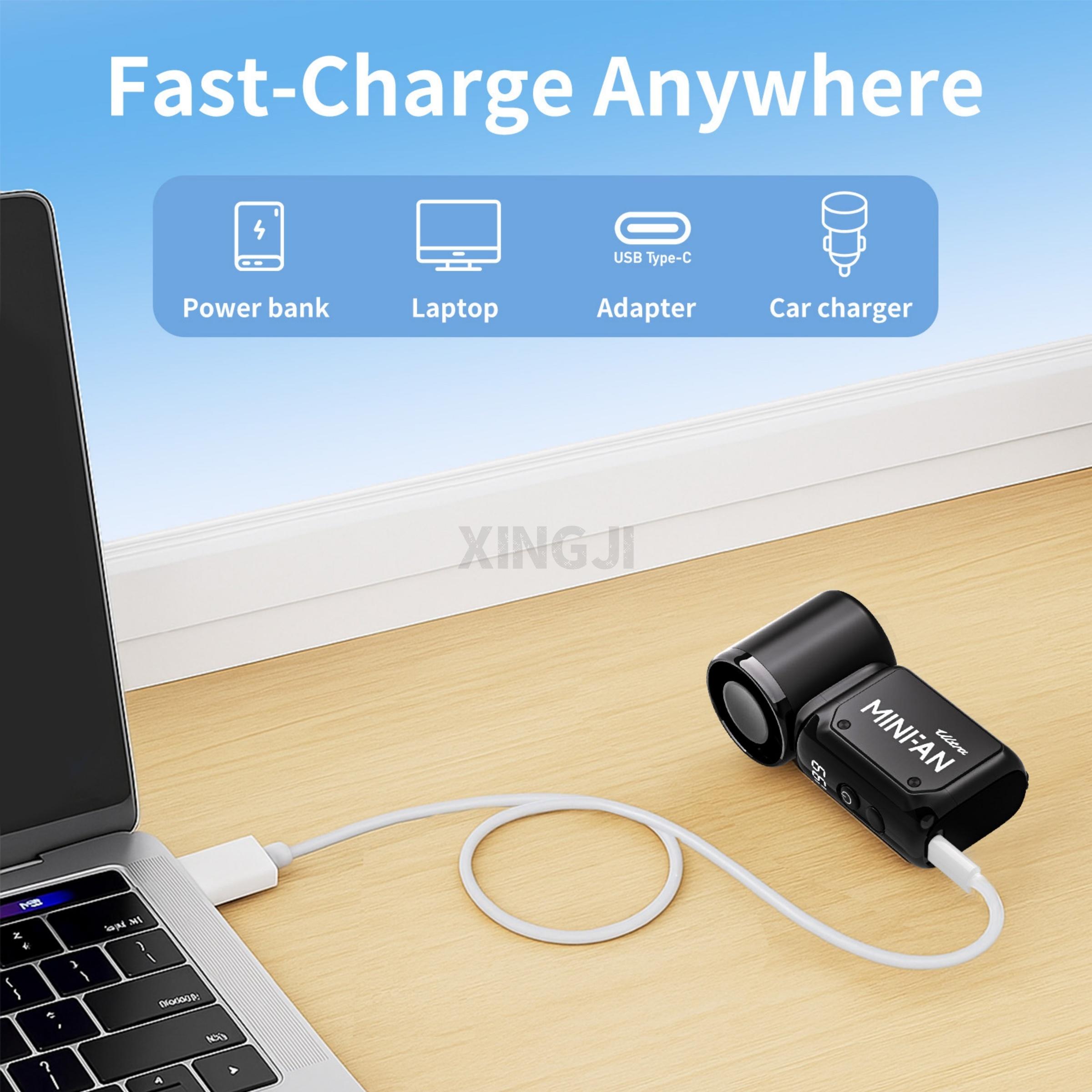 Mini Multipurpose Handheld Fan, Powerful Turbo Portable Fan with Speed Levels 1–199, 18,000 RPM High-Speed Motor, 3–13 h Max Cooling Time, 3600mAh Rechargeable Battery, Pocket Personal Travel Gadget for Women and Men