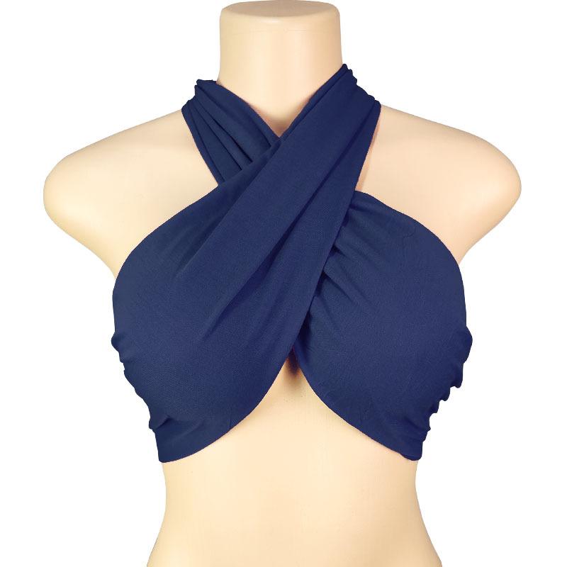 Sexy Tank Top Cross Bandage Backless Sleeveless Halter Crop Tops Women Bare Midriff Camisole Female Tube Top Cropped Vest