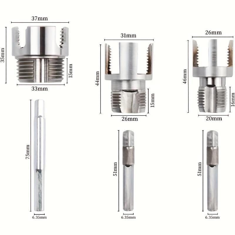 Heavy-Duty PVC Plastic Pipe Threading Tool Kit Set, 1/2'/3/4'/1' Male Female Threads, Compatible with PVC Ppr Mpp Pipes, DIY & Pro Plumbing