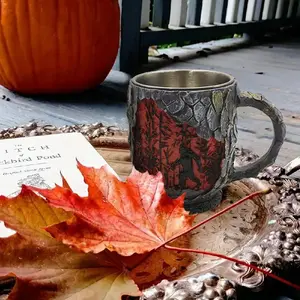 Bigfoot Witch Camping Mugs, 3D Relief Ceramic Cups, Outdoor Adventure Coffee Set, Durable Campfire Drinkware, Waterproof Portable Design, Beverage, Sturdy