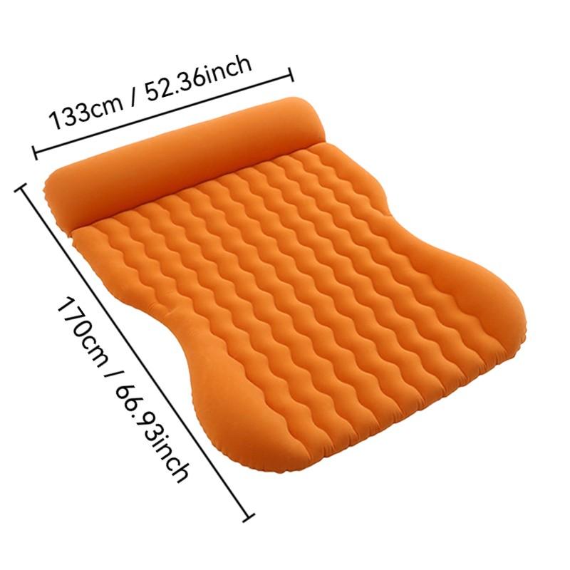 Plush Car Back Seat Inflatable Air Mattress, Portable Airbed, Rear Seat Bed, Free Electric Pump Included, Ideal for Road Trips, Camping, Suv/car Travel, Leak-Proof Thick Air Bed