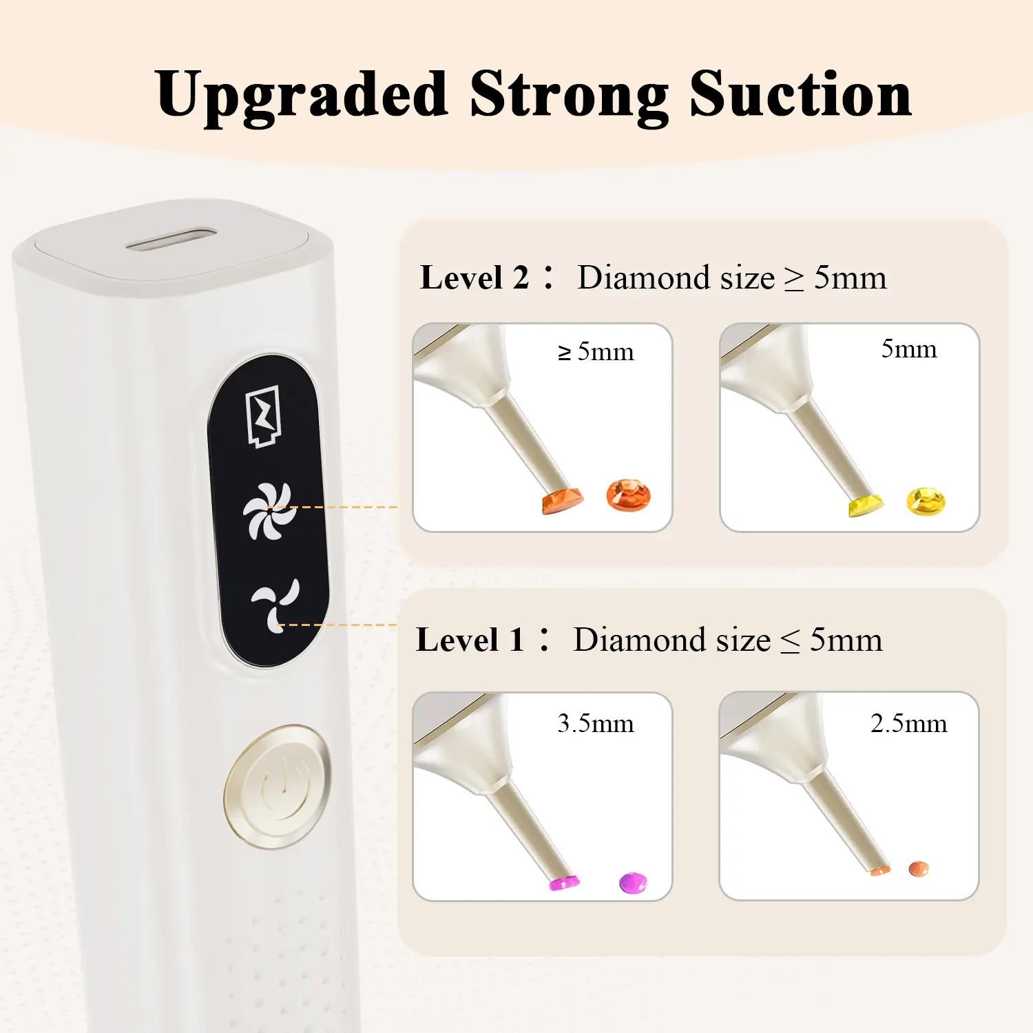 Electric Diamond Painting Brush, Wireless Suction Diamond Paintbrush, Rechargeable, Adjustable Suction Modes, Adult & Kids, Perfect Gift, Diamond Art Tool