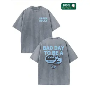 BAD DAY TO BE A ZYN Streetwear T-Shirt For Men | Double-Sided Print, Washed Cotton, Round Neck Short Sleeve, Summer Casual